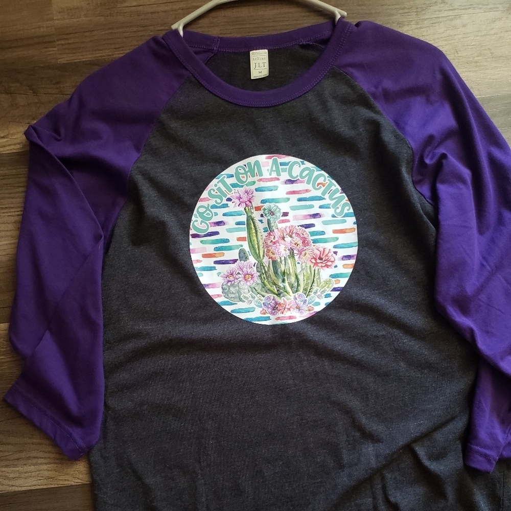 Go sit on a cactus 3/4 sleeve